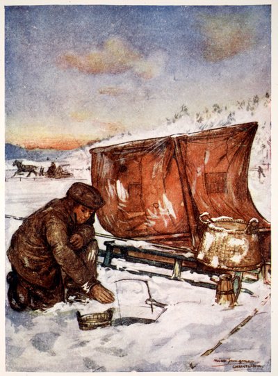 Pesca nel ghiaccio sul fiordo di Christiania, 1905 da Nico Jungman